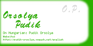 orsolya pudik business card